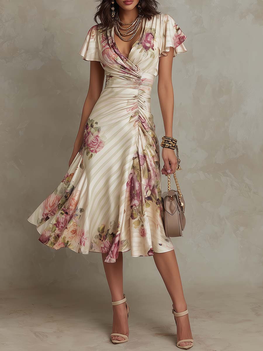 ALBA | VESTIDO MIDI VINTAGE FLORAL