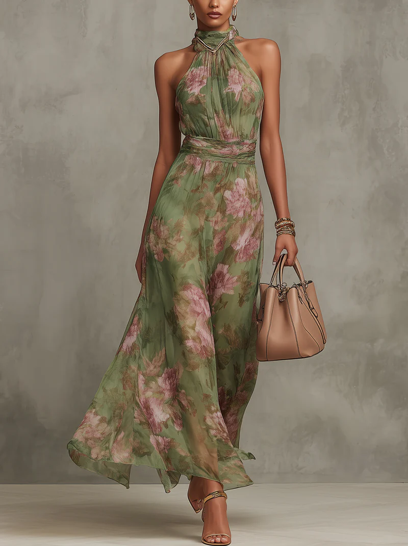 AURORA | VESTIDO MAXI FLORAL VAPOROSO