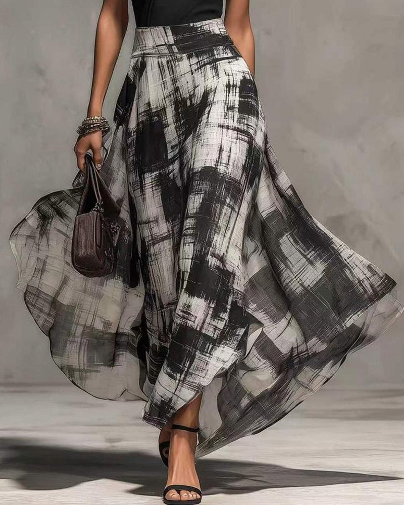 MARA - CONJUNTO MAXI BICOLOR CON FALDA